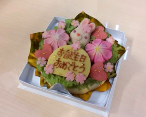 誕生日の和菓子ケーキをご注文頂きました 喜久春